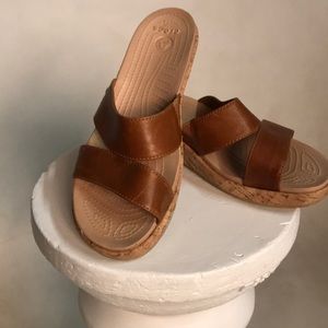 Crocs cork wedges size 8W
